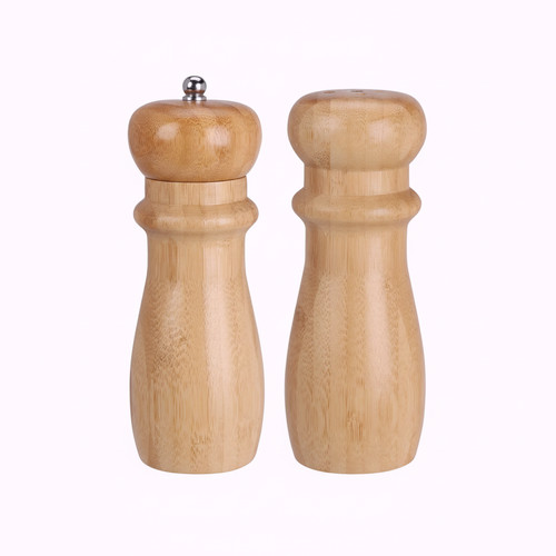 Salt pepper mills 2pc bamboo - &,