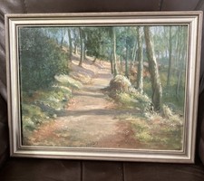 Oil On Board Painting Of