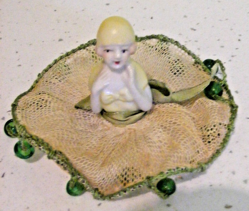 Vintage 1930s half doll pin
