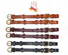 FSS Cheekpieces Cheek Piece PAIR BRASS GOLD OVAL BUCKLE Spares Bridle 5/8" 16mm