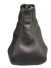 Gear Stick Gaiter For Saab 9-5 NG FL 2010-2012 Black Leather Beige Stitching