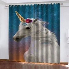 Dreamy Unicorn Horses Curtains