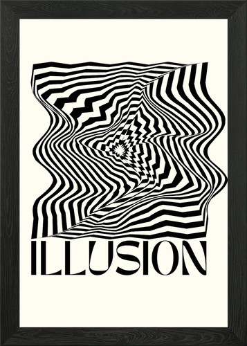 Optical illusion framed wall - optical,