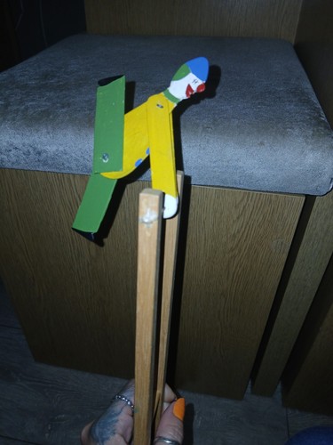 Vintage wooden squeeze trapeze - vintage,