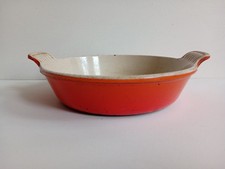 Vintage Orange Le Creuset No 18 Cast Iron Oven Dish ( See Description )