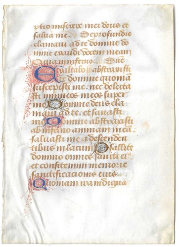 15th century latin psalm - century,