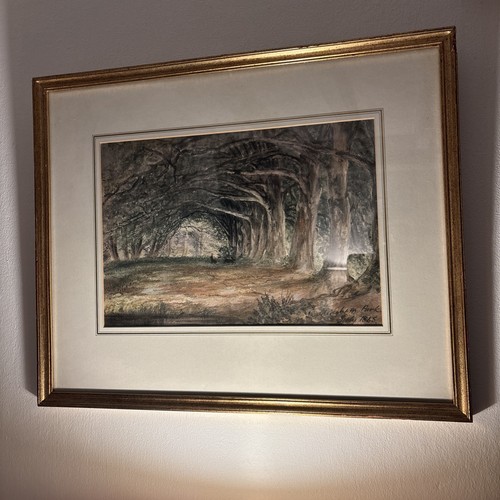 Antique watercolour oil - antique, ?oil