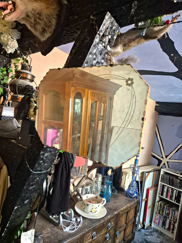 Scalloped edge wall mirror - scalloped,