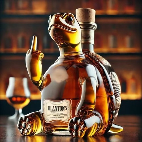 Turtle whiskey bottle - whiskey, unique