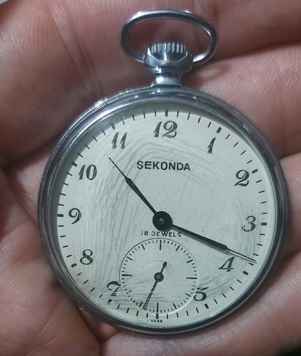 Sekonda pocket watch jewels - 18,