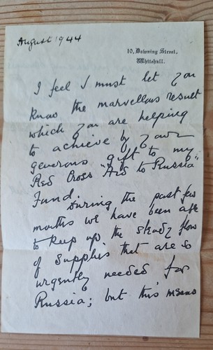 1944 letter signed - letter, clementine