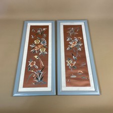 Pair Vintage Chinese Silk