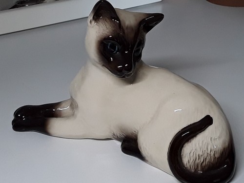 Siamese cat figurine 19cm - siamese, long