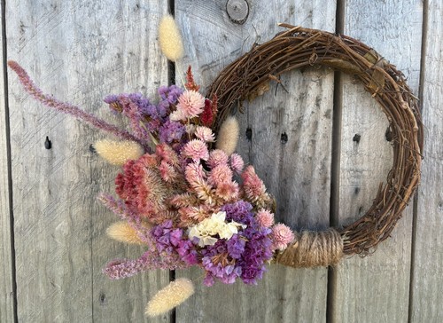 Beautiful dried flower wreath - dried,