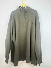 Men’s Polo Ralph Lauren Khaki 1/4 Zip Sweatshirt Jumper Size 3XL TALL 0777