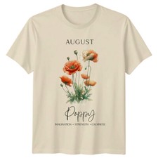 August Birthday Poppy Flower