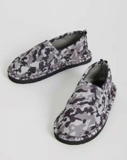 New TU Boys Grey Camouflage/Army  Espadrille Summer Shoes Size 13 Kids