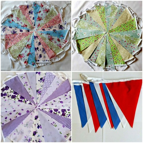 Fabric bunting wedding vintage - fabric,