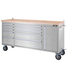 Excel Stainless Steel 10 Drawer Roller Tool Cabinet Workbench Tool Chest Box
