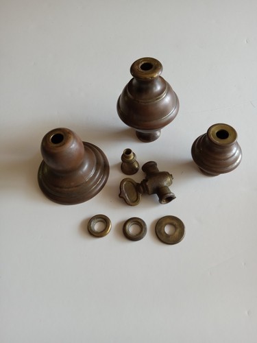 Antique brass stick ball - brass,