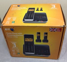 BT Xenon 1500 DECT w. 3x Digital Cordless Phones with Digital Answering Machine