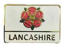 Old Lancashire County Flag Enamel Gold Lapel Pin Badge 