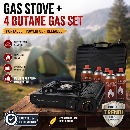Portable camping gas stove - stove, &