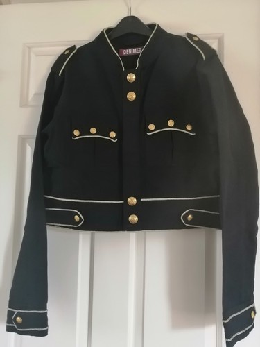 Black cropped navy military - navy, /military