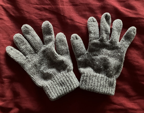 Chenille ladies gloves knit - gloves,