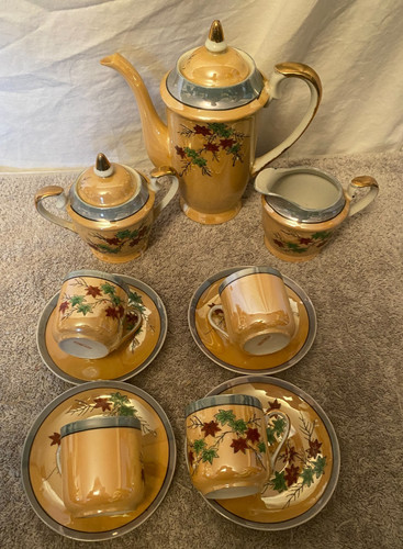 Japanese lusterware tea set - japanese,