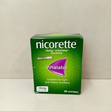36 x Nicorette Inhalator 15mg Cartridges Quit Smoking Nicotine Therapy