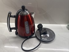 Dualit Cordless Stainless Steel Jug Kettle 1.5Ltr Polished Chrome Red