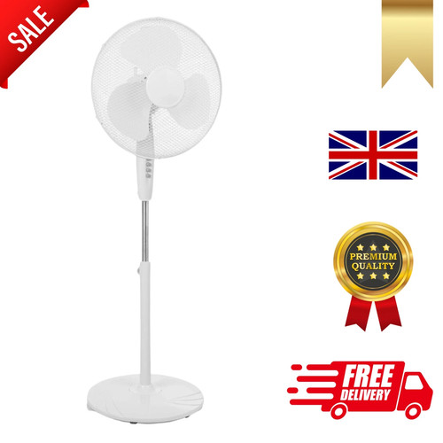 White fan oscillating - 16'',