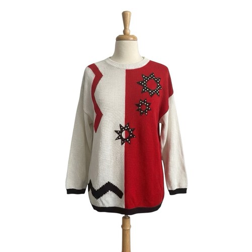 Vintage 80s womens jumper red - vintage,