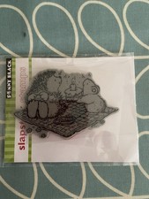 PENNY BLACK Slapstick Cling RUBBER STAMP  -    Hedgehog And Mouse Picnic