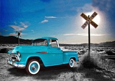 Automotive art 1950 chevy - art,