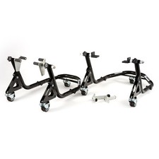 Warrior 360 Degree Floating Front & Rear Motorcycle Bike Paddock Stand Combo