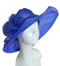 Large Hat Fascinator Weddings Ladies Day Race Royal Ascot Hatinator Brim Organza