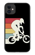 Retro BMX Rider Rubber Phone Case Jump Move Trick Tricks Bike BMXs Mens Boys DB6