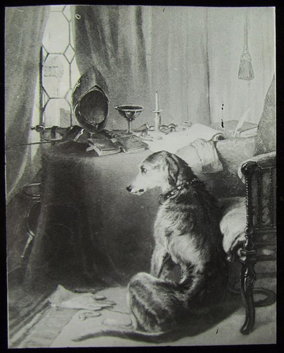Glass magic lantern slide - magic,