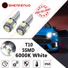 x2 For Corsa D 06-11 VXR Canbus LED Number Plate 501 W5W 5 SMD White Bulbs astra