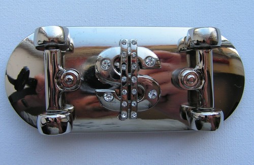 Chrome skateboard belt buckle - chrome,