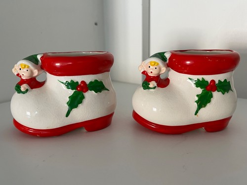 Vtg elf pixies santa boot - elf,