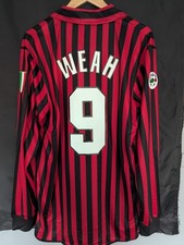 WEAH 9 AC Milan 1999 2000 Centenary football Shirt LIBERIA LONG SLEEVE SIZE XL