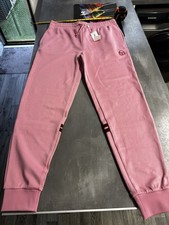 Women’s Retro Sergio Tacchini Dallas Track Pants Pink Large Bottoms Ladies Rare