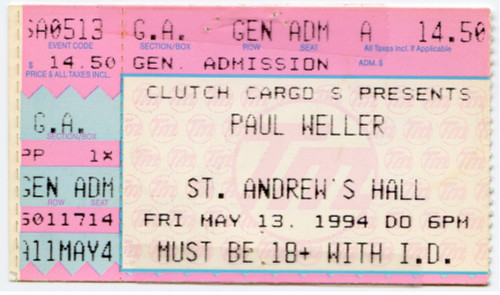 Paul weller andrews hall - paul,
