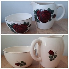 Rose Milk Jug and Sugar Bowl