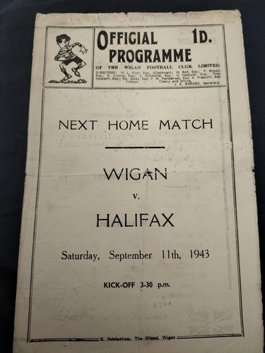 Rare wartime rugby league - wartime,
