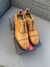 Poulsen Skone - New & Lingwood Chestnut Burnished Semi Brogue 8-8.5 D. *Rare* !