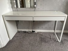 Ikea white desk with drawers (Micke)